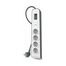 Belkin - BSV400 SurgeStrip - Bande de protection contre les surtensions à 4 voies avec cordon d'alimentation de 2 m, white