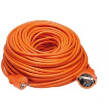 Perel - Rallonge, H05VV-F 3G1.5, 40 m, 16 A/230 v, 3500 w, type e/f, Schuko, usage intérieur, pvc, orange