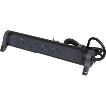 Legrand - multiprise 4X2P+T premium parafoudre 1.5M 1MM2 noir 049423