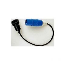 Imline - Rallonge 60 cm 16A mâle P17 Prise femelle 2P + t française pour camping-car et caravane