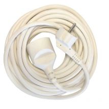 Rallonge électrique 1,5 m HO5VVF 3x1,5 mm2 blanc - Chacon