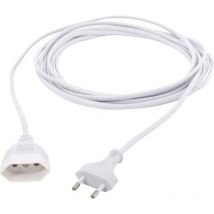 Hawa - R699 alimentation Rallonge 2.5 a blanc 5.00 m H03VVH2-F 2X 0,75 mm² plat