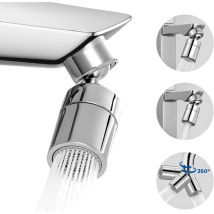 Rallonge De Robinet 360 Rallonge De Robinet Rotatif Pour Évier De Cuisine Aérateur De Robinet Rotatif Pour Robinet d'Évier De Salle De Bain Avec 2