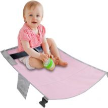 Ensoleille - Rallonge de siège de lit de voyage pour repose-pieds d'avion pour enfants(rose)