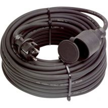 As-schwabe - Gummi-Verlängerungsleitung 230V 10m schwarz H07RN-F 3G1,5 IP44