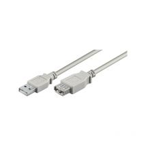 Câble rallonge de recharge usb 2.0 Hi-Speed, Gris, 3 m (68716) - Goobay