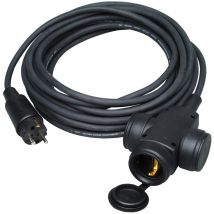 Rallonge "H07RN-F" 3G1,5mm² avec fiche 10m de longueur KOPP