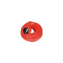 Rallonge Électrique 15 Mètres 16 Ampères Schuko 4,8mm Couleur Rouge