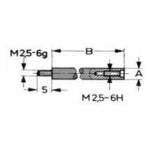 24095080 - Rallonges pour comparateurs analogiques et numériques Longueur 80 mm - Vogel
