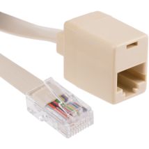 Extension RJ45 Femelle, RJ45 Mâle cat. 3 Rs Pro ports ( Prix pour 1 )