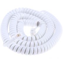 Rs Pro - Rallonge téléphonique, Mâle RJ9 (4/4) / Mâle RJ9 (4/4), Blanc, 5m ( Prix pour 1 )