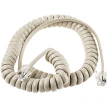 Rallonge téléphonique, Mâle RJ9 (4/4) / Mâle RJ9 (4/4), Beige ( Prix pour 1 )