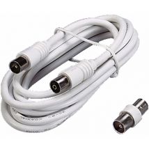 Fraschetti - Extension du câble tv d'antenne avec adaptateur de 5 mt