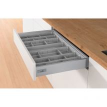 Range-couverts orgatray 590 gris - Largeur : 907 mm - Pour caisson de largeur : 1000 mm Hettich