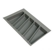Volpato - Ramasse couverts pvc anthracite - Largeur maxi : 340 mm - Largeur mini : 290 mm - Pour caisson de largeur : 400 mm