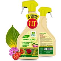 Rame + Zolfo Pronto Uso Fungicida per Orto Giardino Rinverdente Rinvigorente Contro Ingiallimenti Fogliari Spray x 1 Lt