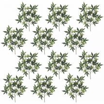 Rameaux Érable Vert Artificiel Décoration 65 cm 12 Pièces Decovego