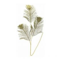 Rametto natalizio con 3 fiori - colore oro - decorazione addobbo natalizio