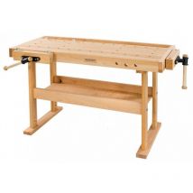 Etabli de bois (plateau hêtre Massif) finition vernis ou huile longueur 150 cm - Diamond 1500 - Ramia