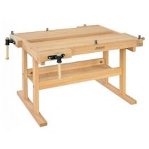 Etabli de bois Professionnel 2 personnes (hêtre massif) 1540x1140x850 mm - goal - Ramia