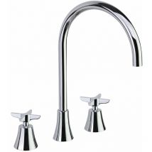 914202 adagio Grifo Bimando de Lavabo Repisa Caño 190mm Cromo - Ramon Soler