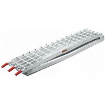 Helloshop26 - Rampe de chargement multi-usage pliante aluminium rail collision 310 cm jusqu'a 540 kg gris