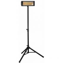 Burda - Rampe de chauffage électrique smart, 2KW,NOIR , discrète / terrasse...