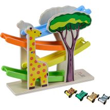 Teamson Kids - Rampe de course en bois circuit à voiture éveil 1 an premier âge jeu éducatif bébé PS-T0007 - Multicolore
