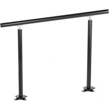 Rampe d'escalier extérieure Mophorn de 3 pieds, rampe d'escalier réglable en aluminium noir de 34 pouces, 0 à 60 degrés pour jardin