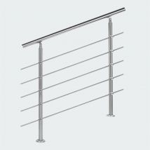 Le Poisson Qui Jardine - Rampe D'Escalier Sur Pied, 180 cm, En Acier Inoxydable, 5 barres - Acier