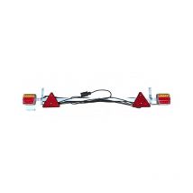 Rampe feux remorque agricole reglable de 1,22 m a 2,10 m - choisissezici : cable 7,5 m + led