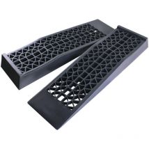Yoleo - Rampes d'accès 2 pièces en plastique,Rampe de chargement Charges lourdes 3 t Cales de Trottoir,Plate-forme élévatrice pour voiture,70x20x8cm