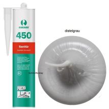 Ramsauer 450 Sanitär Silikon Fugen Dichtstoff 310ml Kartusche distelgrau