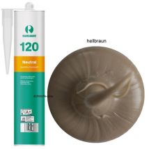 Ramsauer 120 Neutral Fenster Silikon Fugen Dichtstoff 310ml Kartusche hellbraun