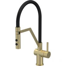 Balterley - Rana Kitchen Mono Mixer Tap with 1 Lever Handle, 436mm - Brushed Brass - Brushed Brass