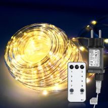 Randaco 10 metri di tubo luminoso a led, luce led per interni ed esterni per giardino, Natale, matrimonio, festa, soggiorno, striscia luminosa a led