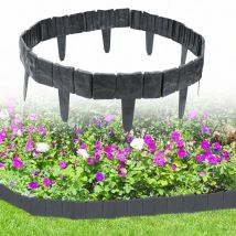 Vingo bordure de pelouse 30x bordure de lit bordure de chemin de jardin bordure de lit en plastique