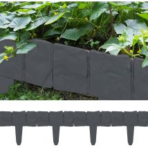Swanew bordure de pelouse 20x bordure de lit bordure de chemin de jardin bordure de lit en plastique