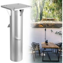 Einfeben 16cm Support de parasol Base Silver Garden Umbrella Universal Base Plate Parasol
