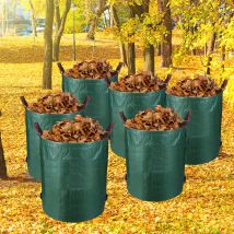 VINGO Sac de jardin en polypropylène Sac de jardin XXL Sac à feuilles Compost Sac de jardin 272L 6X