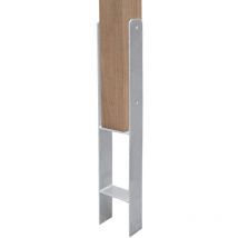 Randaco - 4x supports de poteau, accessoires d'équipement de jeu de jardin, ancre de poteau, douille de sol, ancre en h, 600MM, supports de poteau en