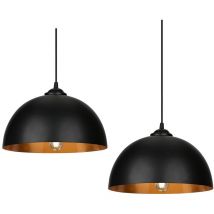 Swanew 2x Suspension Luminaire suspensions design vintage luminaire plafonnier salon salle à manger Industrielle Métal Retro E27
