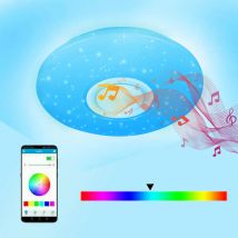 Randaco 36w Led Deckenleuchte Mit Sternenhimmel-effekt, Leuchte, Panellampe, Remote Und Bluetooth-musik