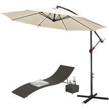 Parasol Parapluie 300cm - Parapluie, protection solaire, parasol de jardin - Beige