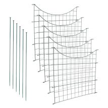 Clôture de bassin Kit de clôture Porte de clôture vert Enclos pour animaux Clôture de jardin Clôture de camping 11pcs Arc inférieur - Randaco