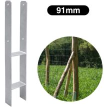 Ancoraggio ad h Ancoraggio per palo incassato Recinzione stabile Per un supporto stabile duraturo 8x 91MM - Randaco