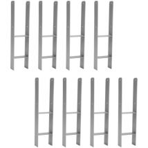 Randaco Ancoraggio per palo Supporto per palo Base per palo Ancoraggio ad h 81 mm - 8 pezzi