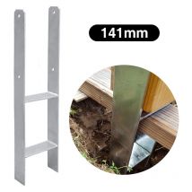 2x Support de poteau Ancres en h Support de poteau Galvanisé à chaud Ancres de poteau Clôtures Stable-141mm