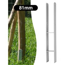 4x Support de poteau Ancres en h Support de poteau Galvanisé à chaud Ancres de poteau Clôtures Stable-81mm