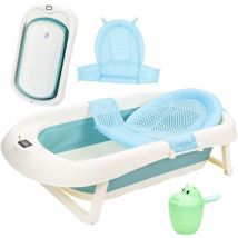 Randaco - vingo Baignoire Pliable Bébé Pliante évolutive pp+pte Baignoire pour Bébé (avec Coussin de Bain) Vert